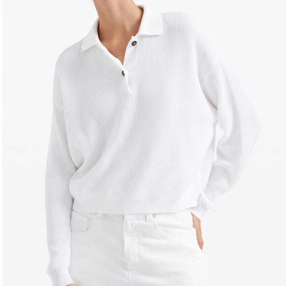Brunello Cucinelli Sweaters - 🧶 Brunello Cucinelli rib-knit polo sweater - Size M
